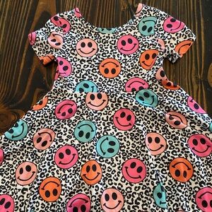Dash of Glitter Smiley face dress size S(2T)